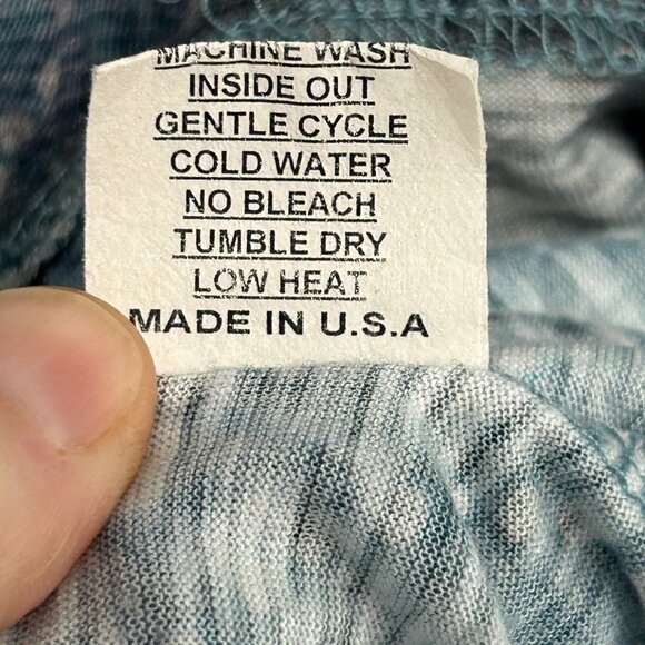 David Cline Womens Steel Blue Button-Up Shirt L Rhinestone Accents Lightweight - Picture 8 of 10